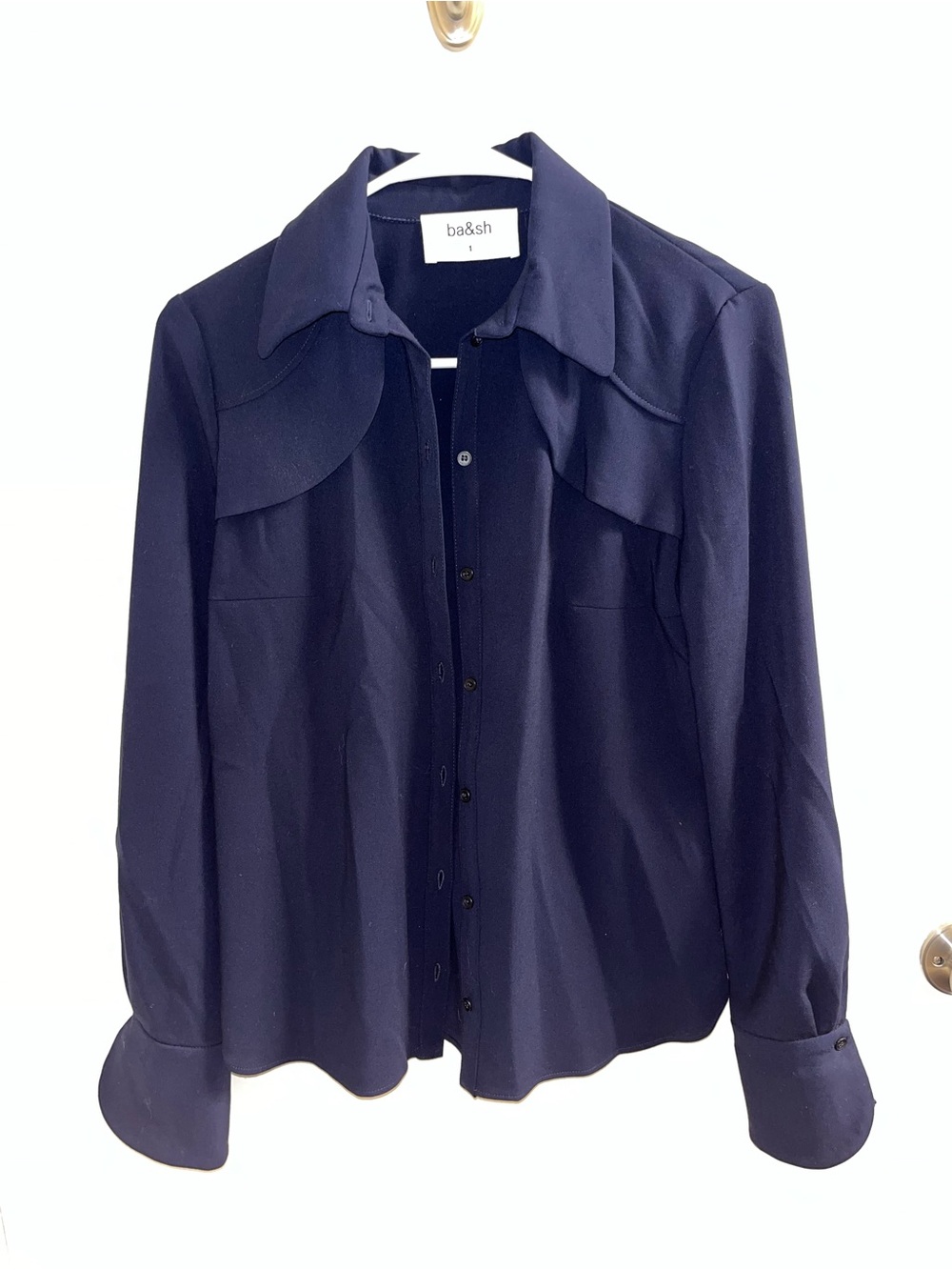 ba&sh Navy Blouse - Picture 2 of 6